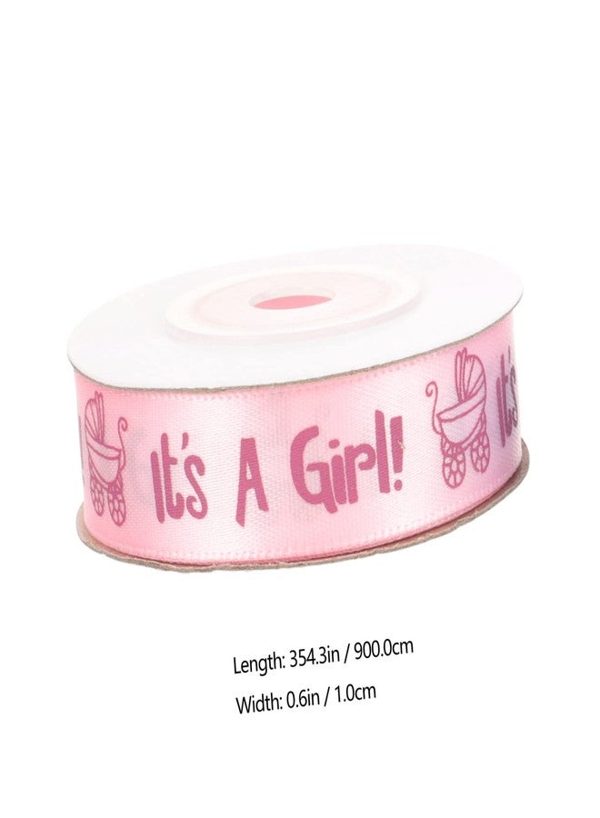 CORHAD Baptism Satin Ribbon 2 Rolls 14 Yards Each Baby Shower Wrapping Ribbon for Its a Boy Girl Gender Reveal Party DIY Crafts Decoration - Image 5